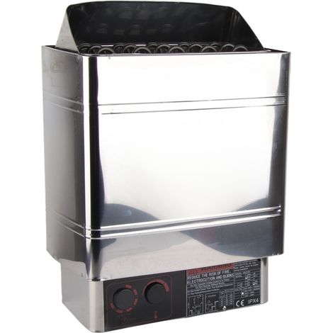Riscaldatore per sauna [Materiale] Acciaio inossidabile Riscaldatore elettrico per sauna 9KW Interruttore di protezione alta temperatura CON4 Regolatore 240V Accessori [Apparecchi di riscaldamento] (1/4)