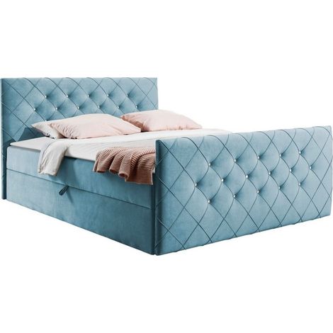 Lit boxspring Carmen, Magic Velvet 2260, Continental, Double, 140x200, Tissu, Disponible, 144x213x103cm (1/5)