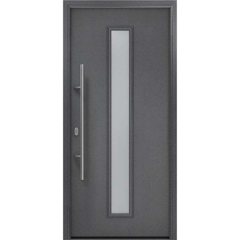 Hörmann Ecostar Haustür "ISOPRO IP 020S", anthrazit metallic (CH 703), 110 x 210 cm (B x H), DIN Links