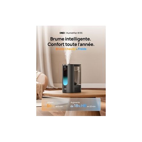 Humidificateur DREO 813S 6L chaud et froid silencieux autonomie