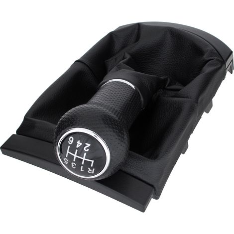 Pomo de cambio de marchas + fuelle negro Seat Ibiza III 02-09 con marco 6 VELOCIDADES (1/5)