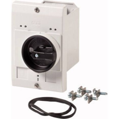 Boîtier vide Eaton E-PKZ0-G 072907 montage encastré, avec interrupteur rotatif (L x l x H) 80 x 85 x 129 mm gris, noir 1 pc(s) W215111 (1/2)