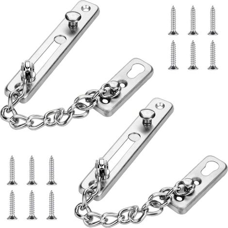 Verrou de sécurité pour porte, loquet de sécurité, limiteur de verrouillage, 2 pièces, verrou de maison