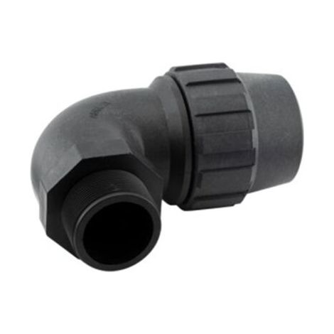 Raccord Coudé 90° Mâle - 32 mm - Pour Tuyaux Polyéthylène - Plomberie Jardin Irrigation (1/5)