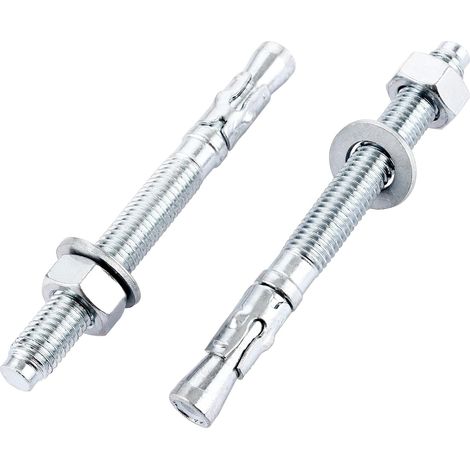 Chevilles d'ancrage lourdes - Lot de 35 - Acier galvanisé M12x120mm - Fixation béton et maçonnerie - Usage industriel et domestique (1/5)