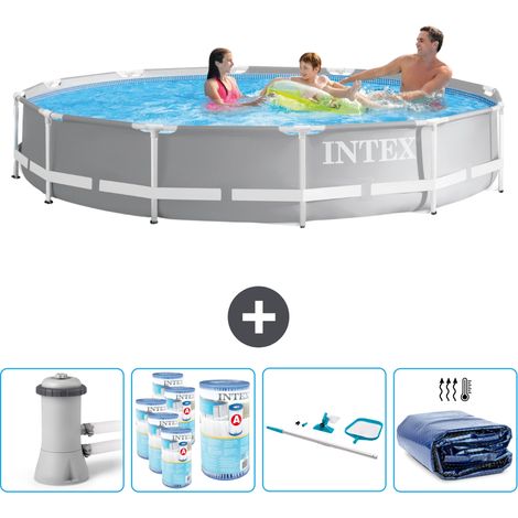 Intex Piscina Prism Frame Rotonda - 366x76 cm - 5-pezzi  SCB93