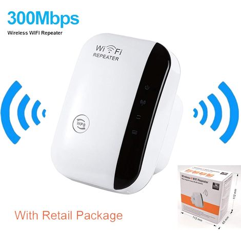 Booster WiFi, Prolongateur De Portée WiFi sans Fil avec Port Ethernet Et WPS Prise en Charge du Mode WiFi RP/AP Récepteur WiFi Compatible pour Le Routeur,Blanc (1/5)