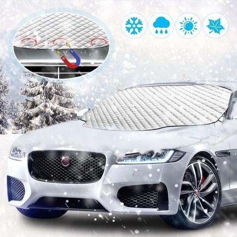 Car Windshield Cover, Windshield Cover, Magnetic Protection, Foldable Cover, Universal Windshield Cover for Frost, Snow, Ice, UV Rays, Rain and Sun – (1/4)