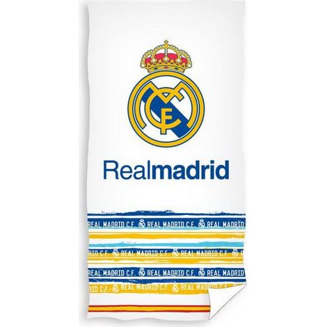 Serviette de plage 75 x 150 cm 100 % coton REAL MADRID
