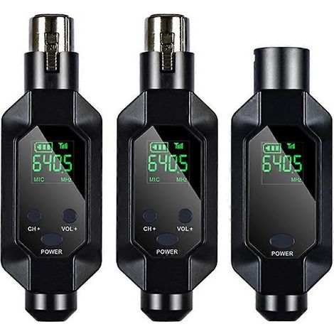 Convertisseur de microphone sans fil XLR émetteur et récepteur pour microphone dynamique et récepteur de guitare, adaptateur de transmission (1/5)
