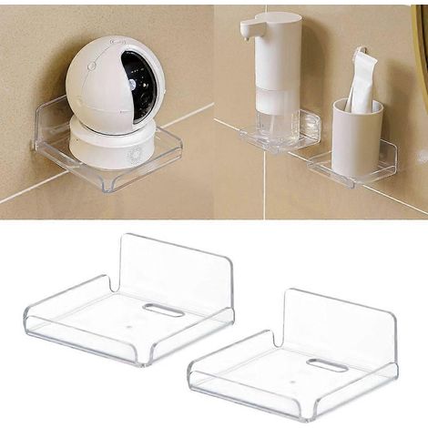 Lot de 2 supports muraux pour disques vinyles, sans perçage, pour salle de bain ou cuisine. (1/4)