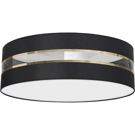 Plafonnier rond Ultimo noir tissu 3xE27 60 cm Milagro (1/5)