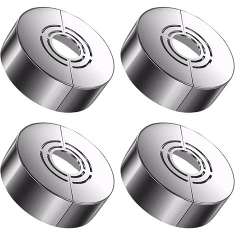 4 Pièces Rosace Robinet en Acier Inoxydable, Cache Tuyau pour Mitigeur Douche et Radiateur (20 mm) (1/5)