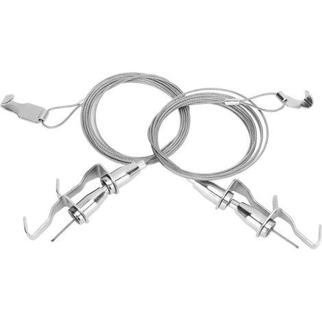 Crochet de Suspension Réglable 2m pour Tableaux, 33LBS Portée - 2 Pièces (1/5)