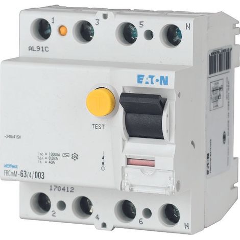 Disyuntor diferencial de 4 polos tipo A FRCmM-40/4/003-A