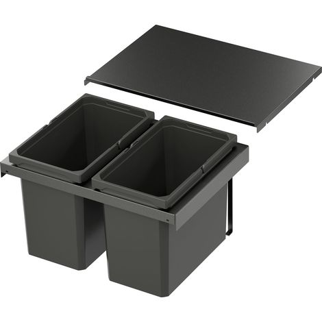 Vs Envi Flex Abfalltrennsystem KB 600mm Mülltrennsystem 2x22 Liter Lava (1/4)