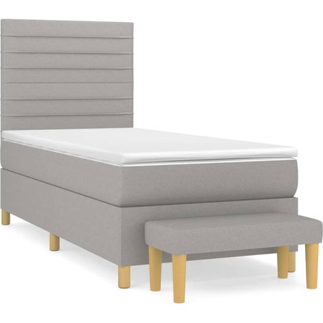 Maison Exclusive - Boxspringbett mit Matratze Hellgrau 80x200 cm