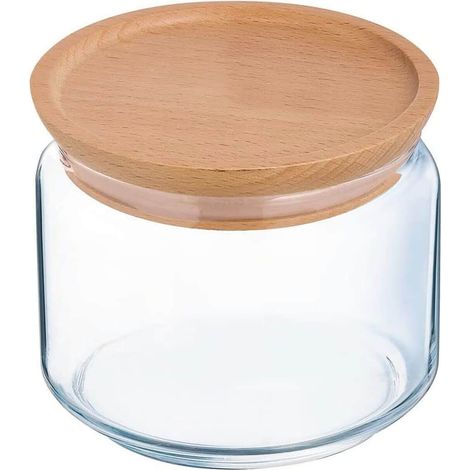 Glasbehälter mit Bambusdeckel 500 g