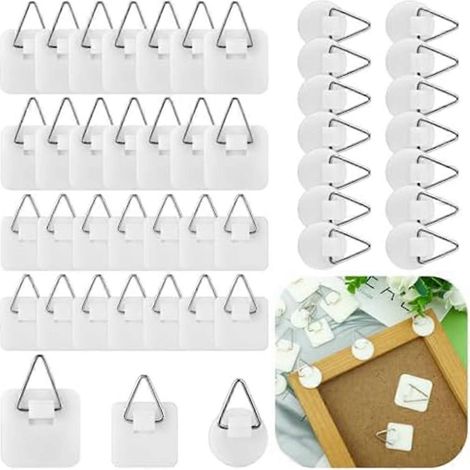 45 selbstklebende Schaumstoff-Bilderrahmen, Wandbefestigungen für Bilder, P-Rahmen, Badezimmer, Kleiderschrank, Küche, Tür. (1/5)