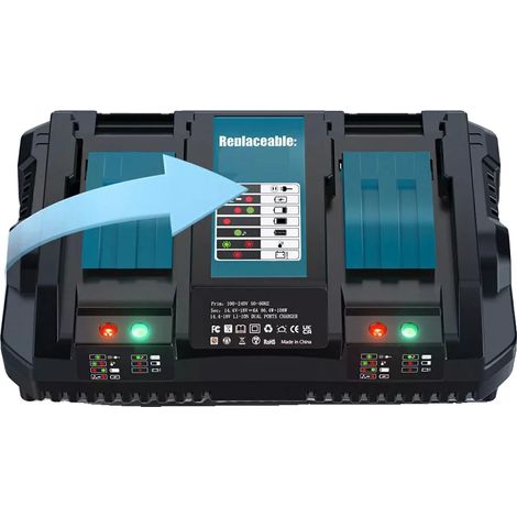 Batería de 8000 mAh de capacidad, compatible con varias series de herramientas, cargador de 6 A. (1/2)