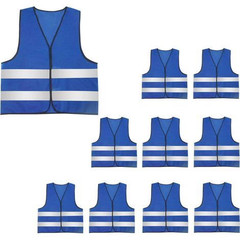 Chaleco de seguridad de alta visibilidad para adultos, chaqueta resistente, sin mangas, reflectante, gris fluorescente (10 unidades) (1/5)