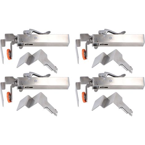 Clip de tiroir en acier inoxydable, alliage réglable de largeur 21 à 50mm pour l'installation de meubles, ensemble de 4 pièces (1/5)