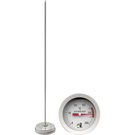 Thermomètre à huile en acier inoxydable, indicateur de température du sucre, outil de détection de température pour sirops et confiseries à usage domestique (sonde de 30 cm + pince multi-trous)-305.5c