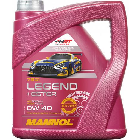 ACEITE DE MOTOR PARA AUTOMÓVILES MANNOL 0W40 LEGEND+ÉSTER 4 LITROS (7901) (SINTÉTICO)