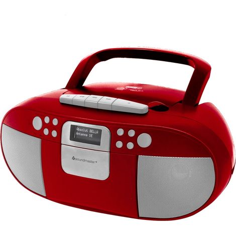 Soundmaster SCD7800 CD-Kassettendeck DAB+ Radio USB, Rot