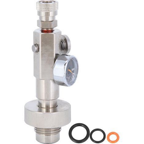 Adaptateur de valve de gonflage haute pression pour bouteille d'oxygène de plongée hexagonale en acier inoxydable (1/5)