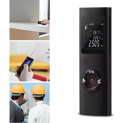 Télémètre laser portable 60 m, rechargeable par USB, mini télémètre de poche (1/5)