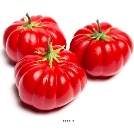 Tomate Coeur de boeuf et feuilles x3 Plastique soufflé D 80x65 mm (1/3)