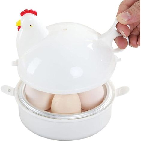 Cuiseurs À Œufs - Cuiseur Oeuf Micro Ondes, Cuiseur À Œufs Rapide en Forme De Poule, Cuiseur À Œufs pour Micro-Ondes, Coquetiers De Oeufs en Forme De Poulet Four Micro-Ondes