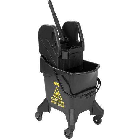 Seau essoreur haut 20 litres marquage jaune - 370 x 550 x 930 mm - JANTEX (1/5)