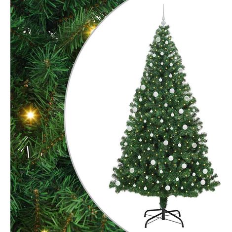 Sapin de Noël，Arbre de Noël artificiel Vert 240 cm PVC, Acier et Plastique CFW77794 (1/5)