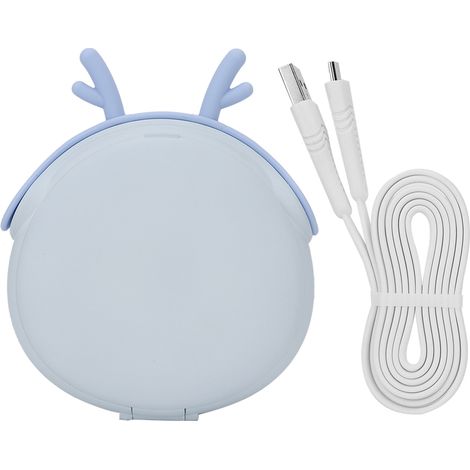 Ventilateur de bureau design plat USB-C, affichage numérique en temps réel, refroidissement pour ordinateur portable, bureau, étudiants, rose (1/5)