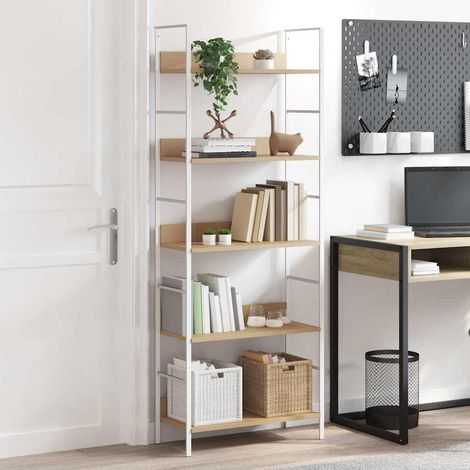 288229 vidaXL 5-Layer Book Shelf Oak 60x27,6x158,5 cm Engineered Wood (1/5)