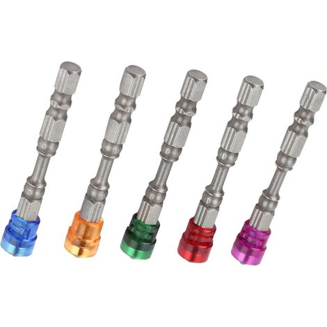 Embouts de tournevis, embouts de tournevis pour cloison sèche, 5 pièces en acier S2 magnétiques à tête cruciforme (1/5)