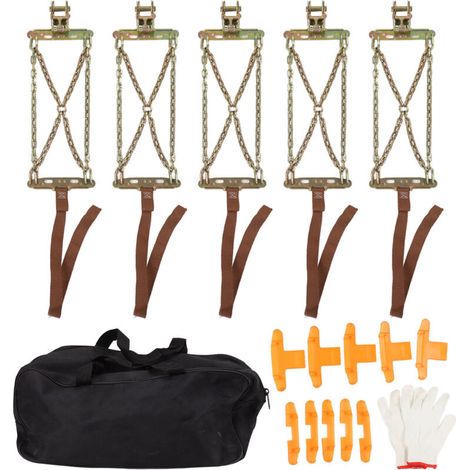 Anti-slip Snow Chain Tyre, Steel Alloy Thickening, Universal Fit for 215-265mm Width Car, SUV, Van Tyres (1/5)