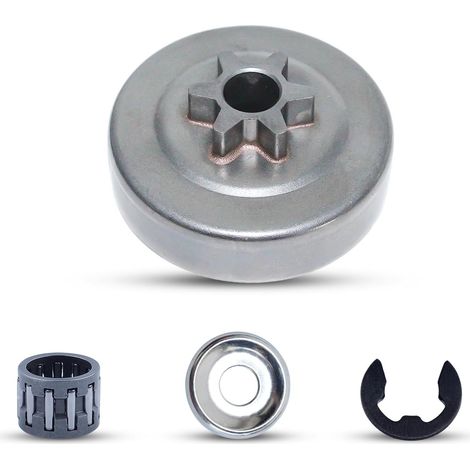 Pignon de Tambour d'Embrayage 3/8" 6 Dents pour Stihl MS170 MS181 018 017 MS180 MS250 MS210 Tronçonneuse Remplacer OEM1123 640 2003 avec E-Clip+Rondelle de Pignon+Roulement à Aiguilles (1/5)