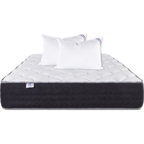 Matelas Serenite, Ressorts Ensachés, Mousse Haute Densité, ergonomique, Soutien très ferme + Oreiller, 180x200cm (1/4)