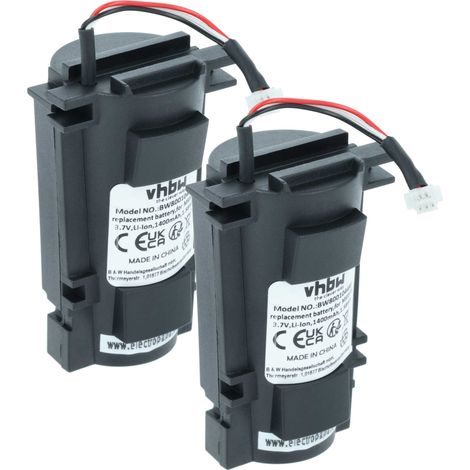 vhbw 2x Akku Ersatz für 00-06260A, 46-46870, 46-00518, BJ-9535X-1K1KSM, MET-46-0051 für Barcodescanner POS (1400 mAh, 3,7 V, Li-Ion)