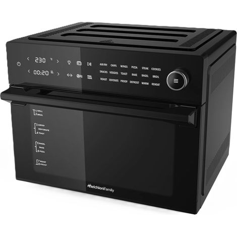 Melchioni 118340032 Fritteuse Eins/Eine(r) 30 l Unabhängig 1800 W Heißluftfritteuse Schwarz (1/3)