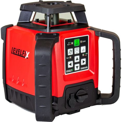 Levelfix 550HVG Laser multifonction horizontal et vertical vert avec récepteur RLD100GR livré dans valise - NETIM - 554502