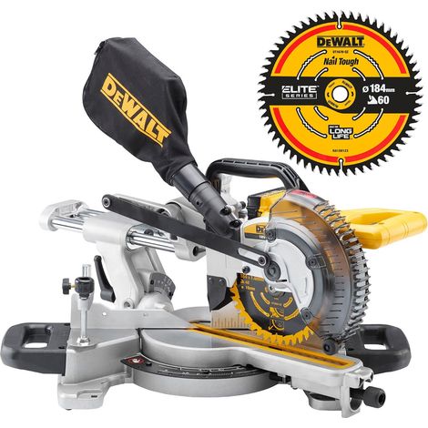 Dewalt DCS365N 18v Cordless XPS 184mm Mitre Saw XPS Shadow Line Model + 2 Blades