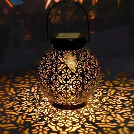 Lanterne Solaire Jardin LED Lanterne Solaire Extérieure Decorative Étanche IP44 Éclairage Solaire Extérieur Lampe Lanterne Sans fil (1/4)