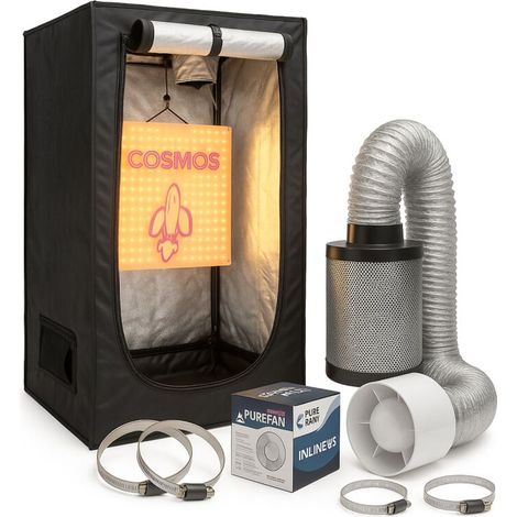 Grow Box Komplettset LED Basic 720 Watt – Einsteiger-Set für Pflanzenzucht (1/5)