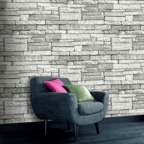 Papier peint intissé – Briques claires grainé 1005 x 52 cm – Résistant à la lumière – Entretien facile avec éponge humide – Superfresco Easy (1/3)
