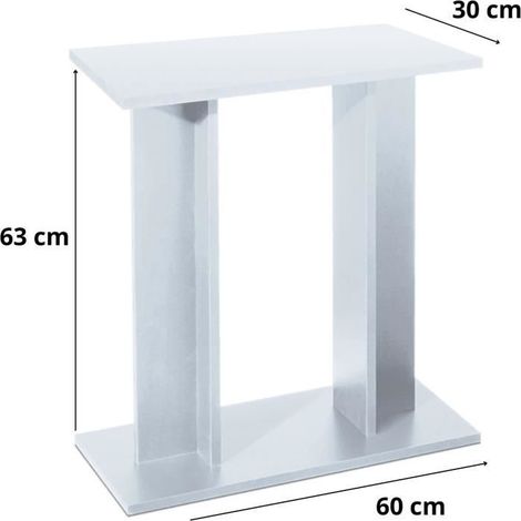 Aqua Table - SAN DIMAS - Table 60 - White - Easy assembly - Modern design (1/4)