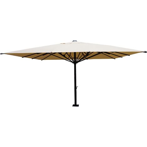 Gastronomie-Luxus-Sonnenschirm HHG-554, XXL-Schirm Marktschirm, 5x5m (Ø7,2m) Polyester/Alu 90kg creme (1/5)